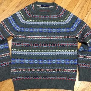 J Crew Men’s  Fairisle Lambswool Sweater